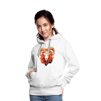 Thumbnail for Women’s Symbol Aries Premium Hoodie - white