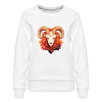 Thumbnail for Women’s Symbol Aries Premium Sweatshirt - white