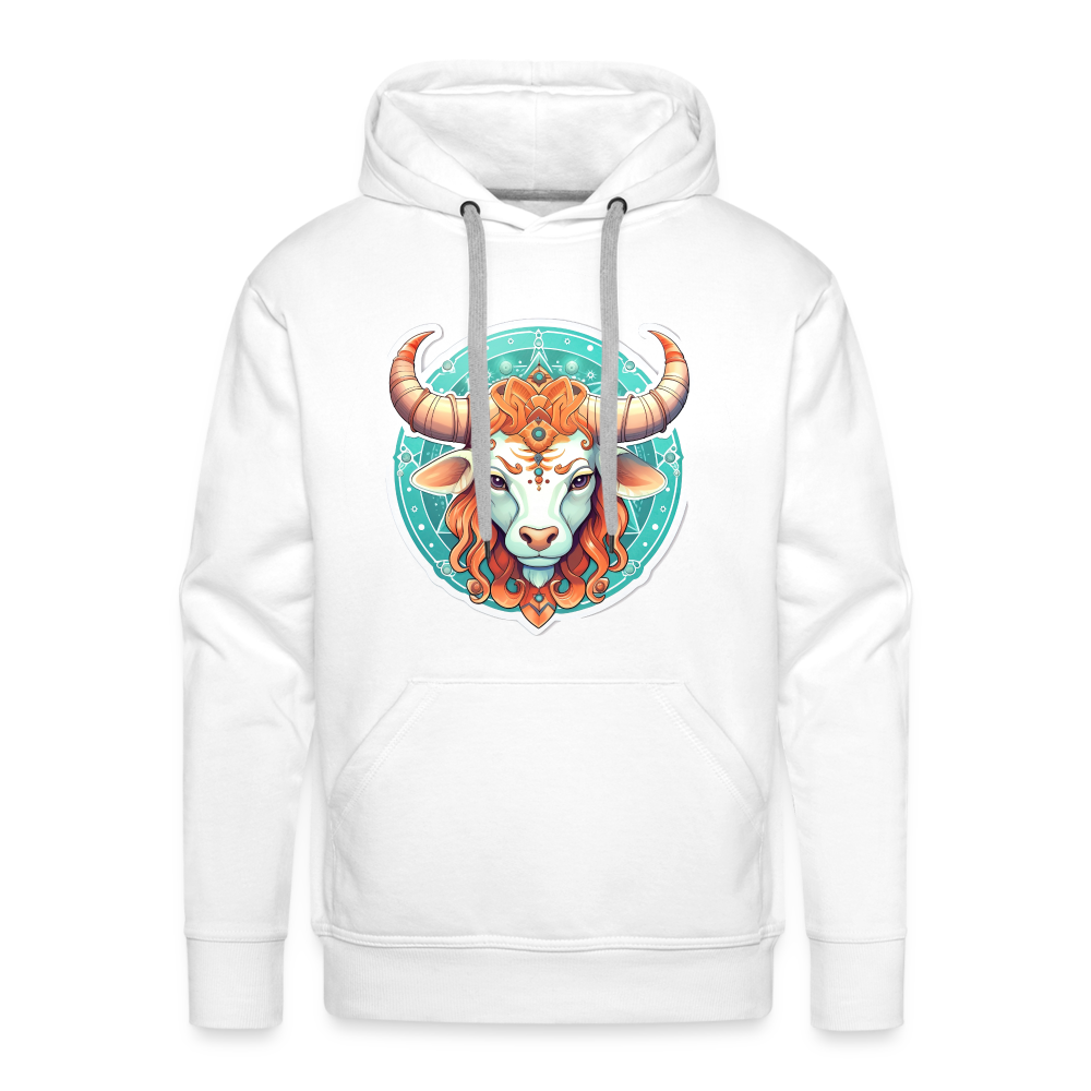 Men’s Symbol Taurus Premium Hoodie - white