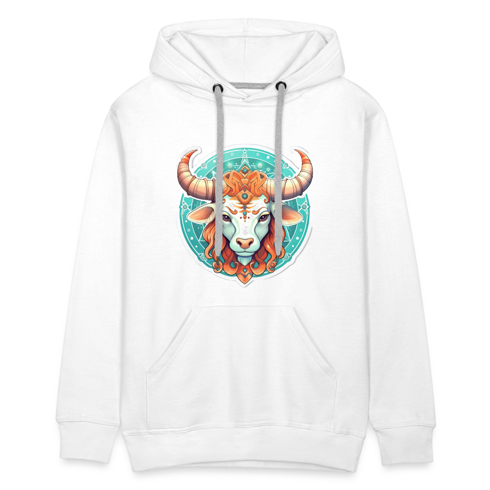 Men’s Symbol Taurus Premium Hoodie - white