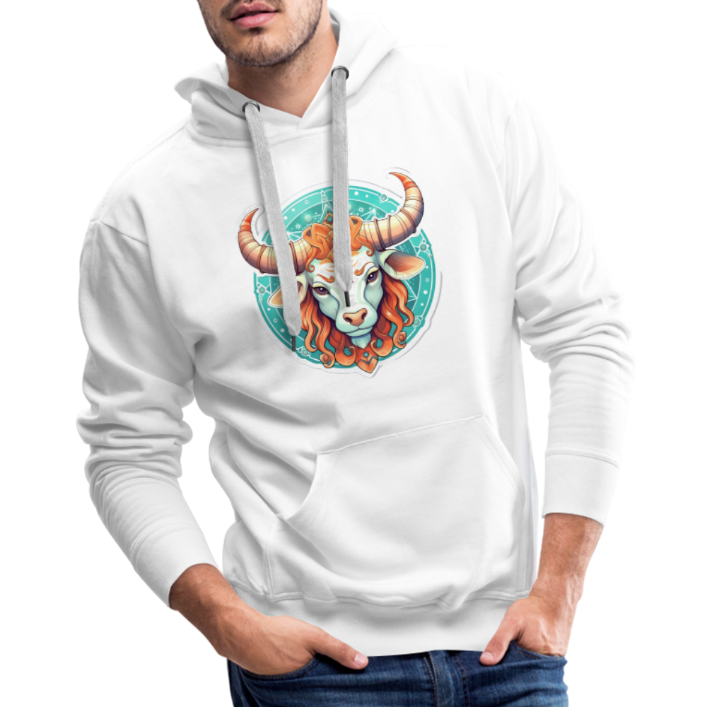 Men’s Symbol Taurus Premium Hoodie - white