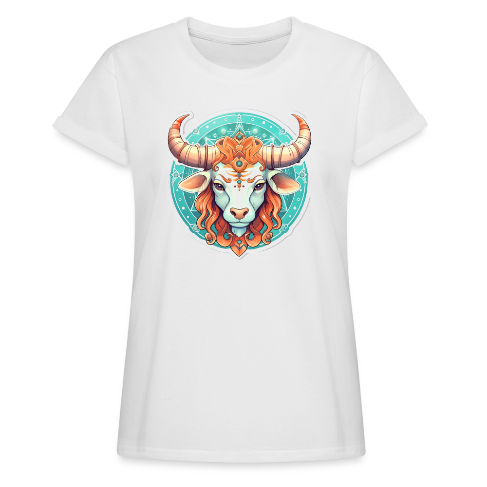 Women's Symbol Taurus Relaxed Fit T-Shirt - white