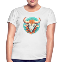 Thumbnail for Women's Symbol Taurus Relaxed Fit T-Shirt - white