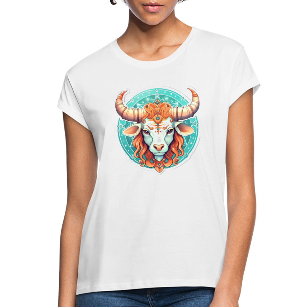 Women's Symbol Taurus Relaxed Fit T-Shirt - white