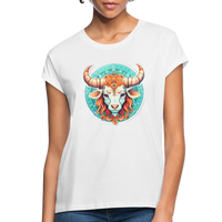 Thumbnail for Women's Symbol Taurus Relaxed Fit T-Shirt - white