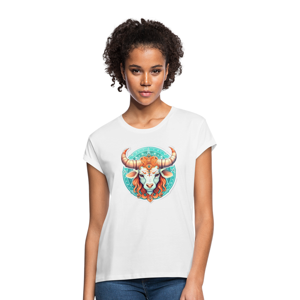 Women's Symbol Taurus Relaxed Fit T-Shirt - white