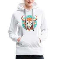 Thumbnail for Women’s Symbol Taurus Premium Hoodie - white