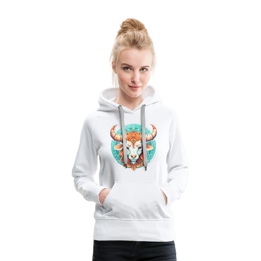 Women’s Symbol Taurus Premium Hoodie - white