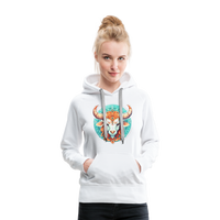 Thumbnail for Women’s Symbol Taurus Premium Hoodie - white