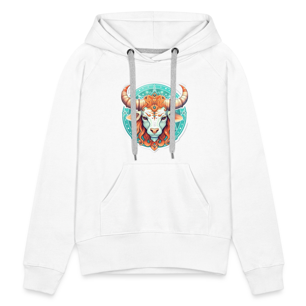 Women’s Symbol Taurus Premium Hoodie - white