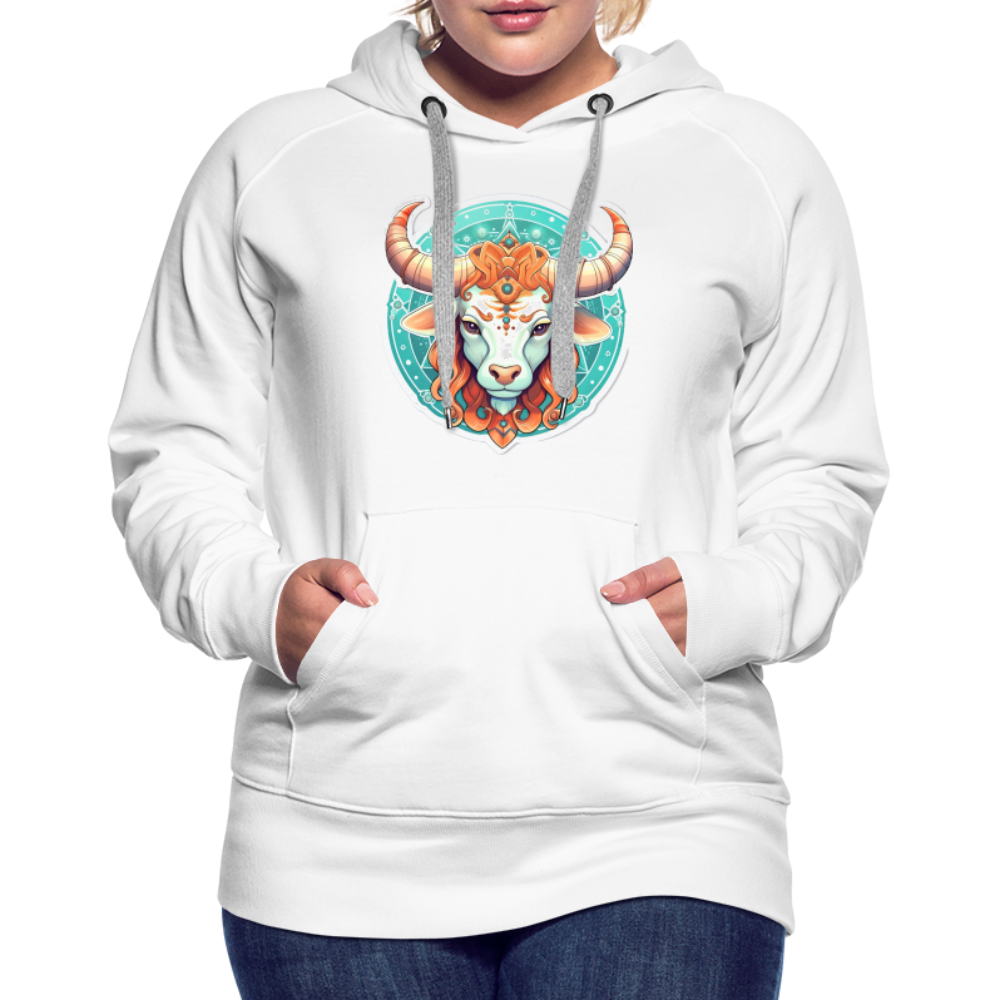 Women’s Symbol Taurus Premium Hoodie - white