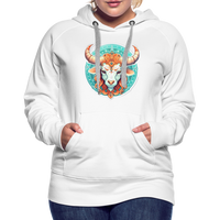 Thumbnail for Women’s Symbol Taurus Premium Hoodie - white