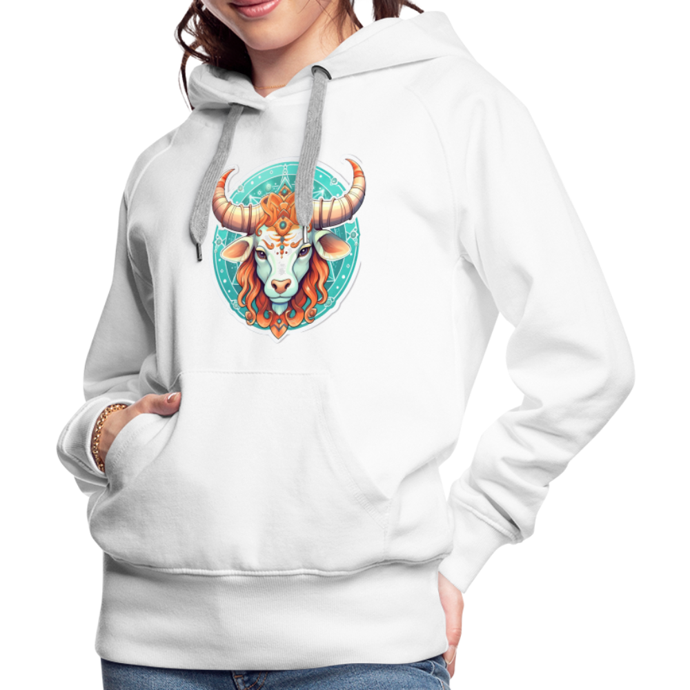 Women’s Symbol Taurus Premium Hoodie - white