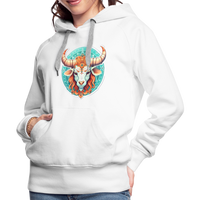 Thumbnail for Women’s Symbol Taurus Premium Hoodie - white