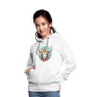 Thumbnail for Women’s Symbol Taurus Premium Hoodie - white