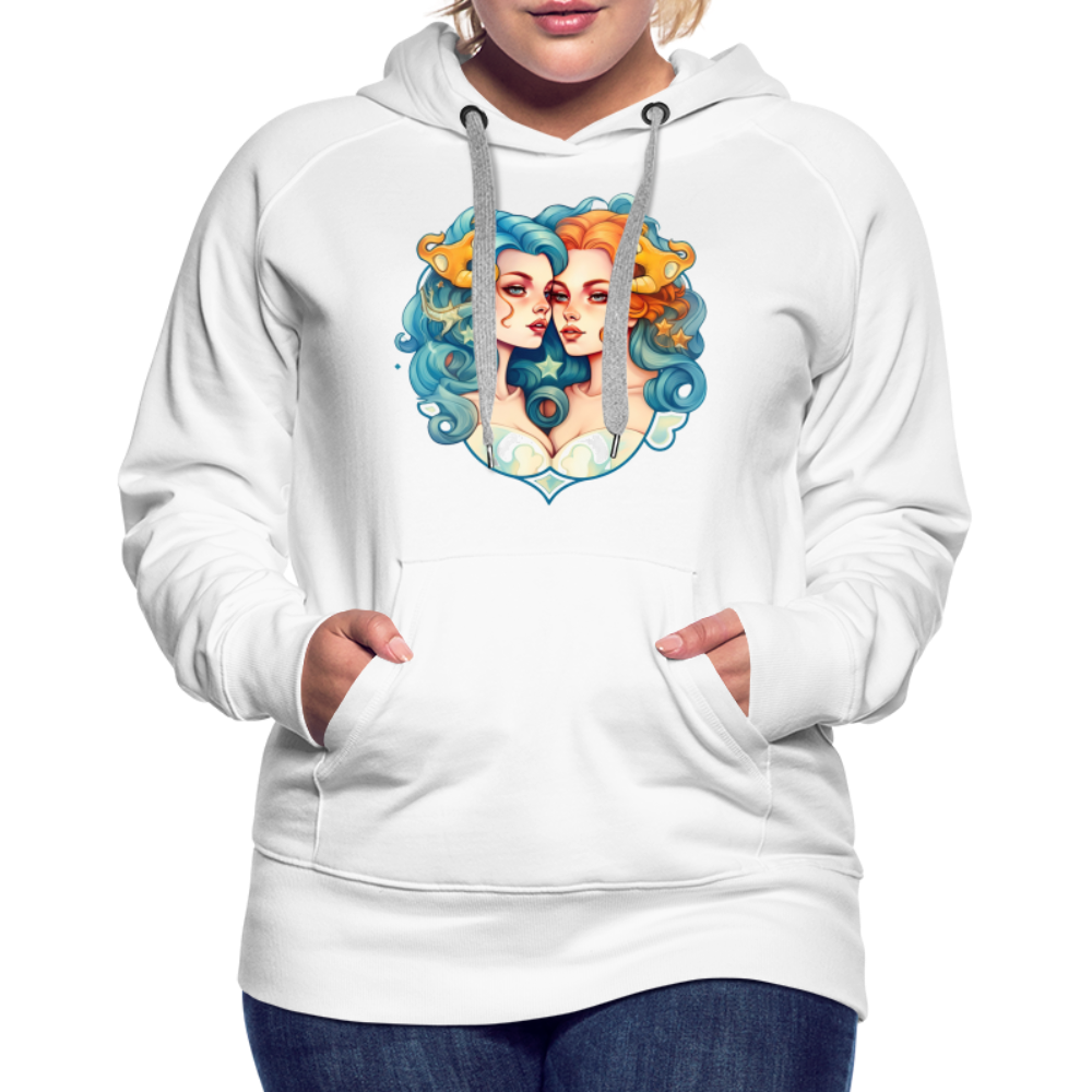 Women’s Symbol Gemini Premium Hoodie - white