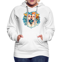 Thumbnail for Women’s Symbol Gemini Premium Hoodie - white