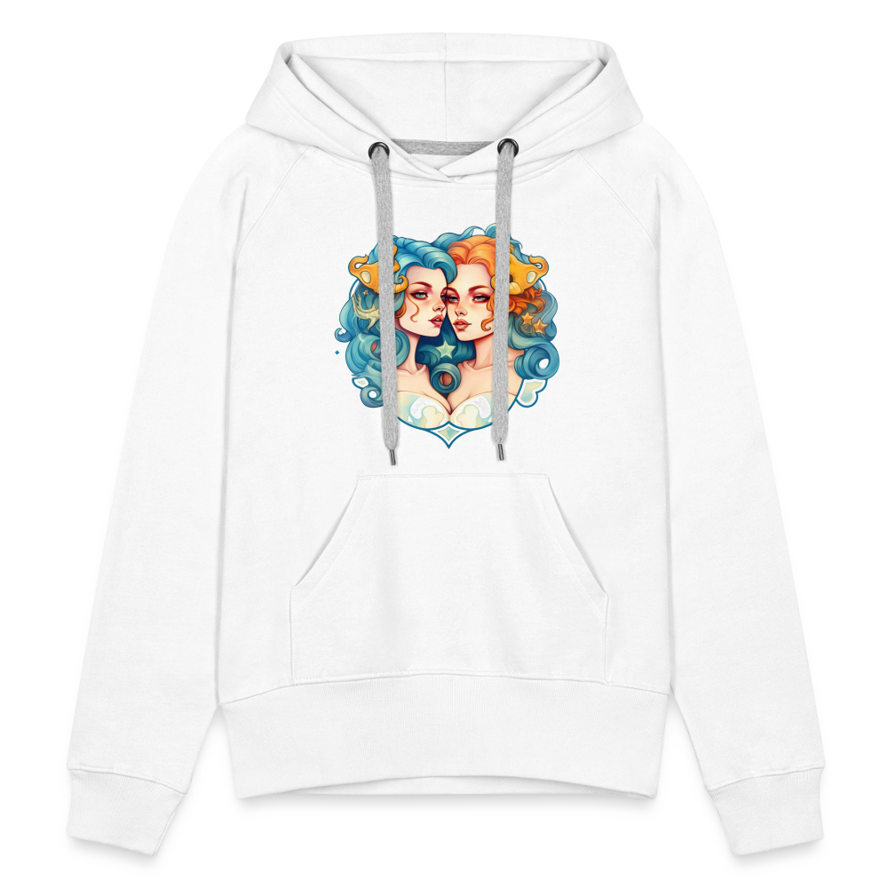 Women’s Symbol Gemini Premium Hoodie - white