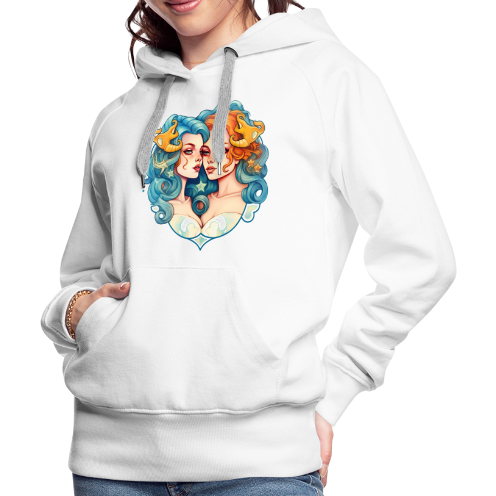 Women’s Symbol Gemini Premium Hoodie - white