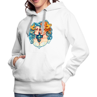 Thumbnail for Women’s Symbol Gemini Premium Hoodie - white