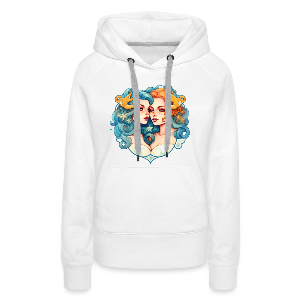 Women’s Symbol Gemini Premium Hoodie - white