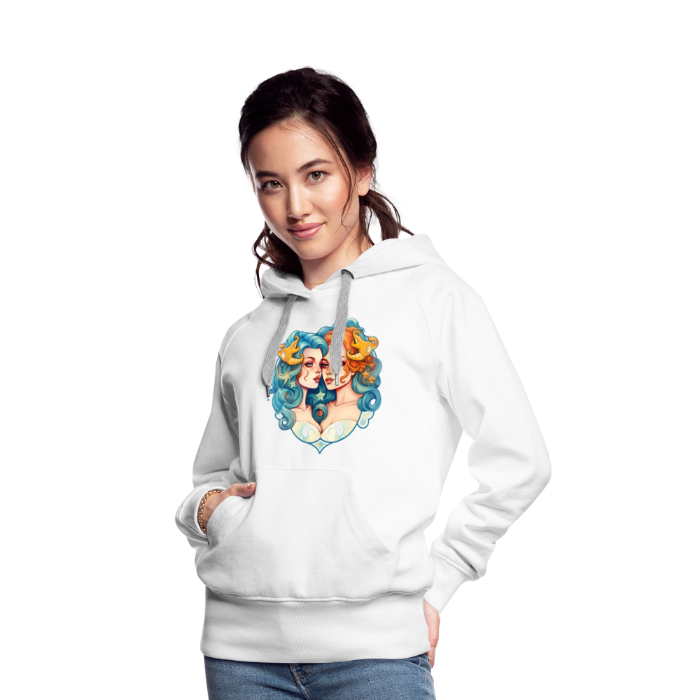 Women’s Symbol Gemini Premium Hoodie - white