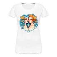 Thumbnail for Women’s Symbol Gemini Premium T-Shirt - white