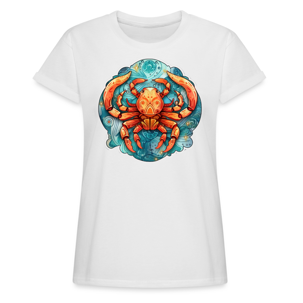 Women's Symbol Cancer Relaxed Fit T-Shirt - white