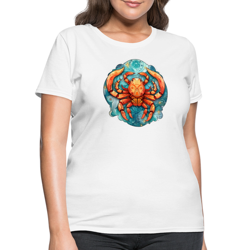 Women's Symbol Cancer T-Shirt - white