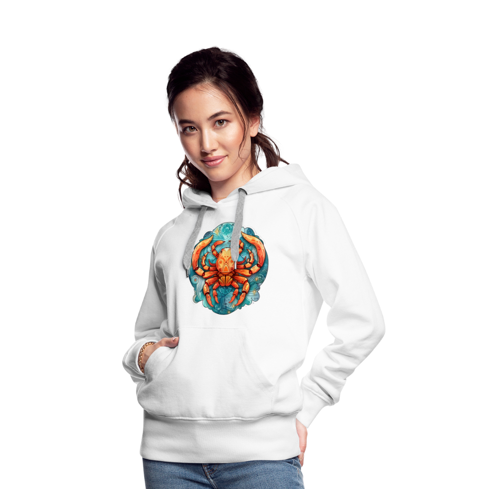 Women’s Symbol Cancer Premium Hoodie - white