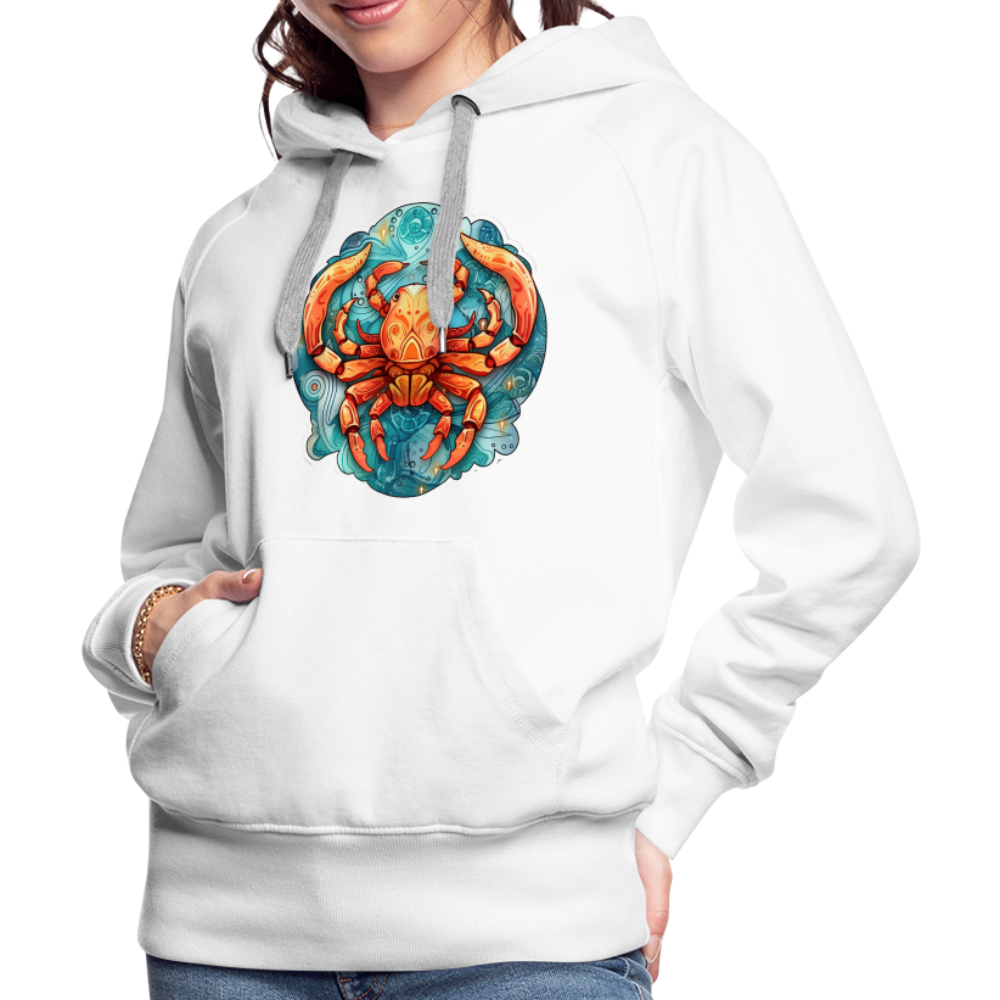 Women’s Symbol Cancer Premium Hoodie - white