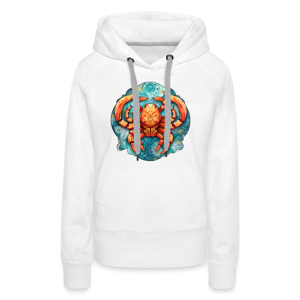 Women’s Symbol Cancer Premium Hoodie - white