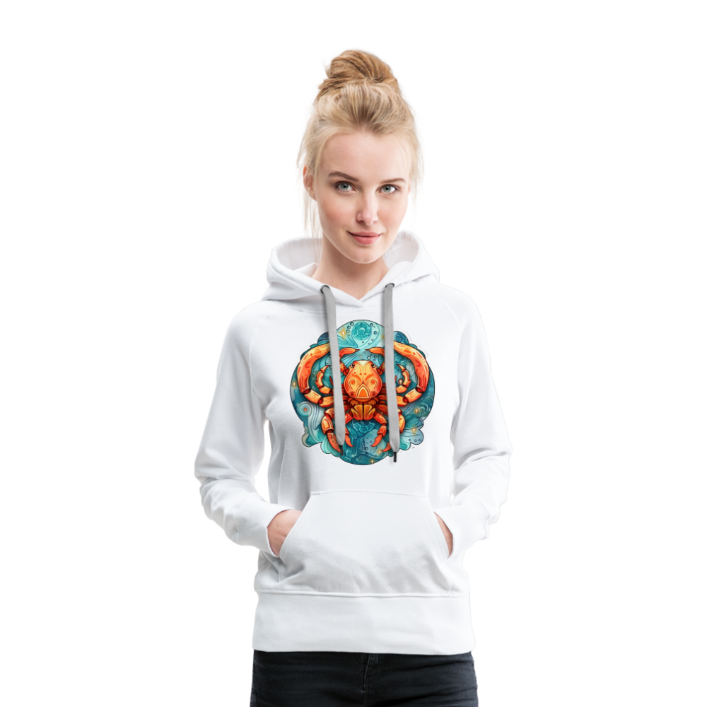 Women’s Symbol Cancer Premium Hoodie - white