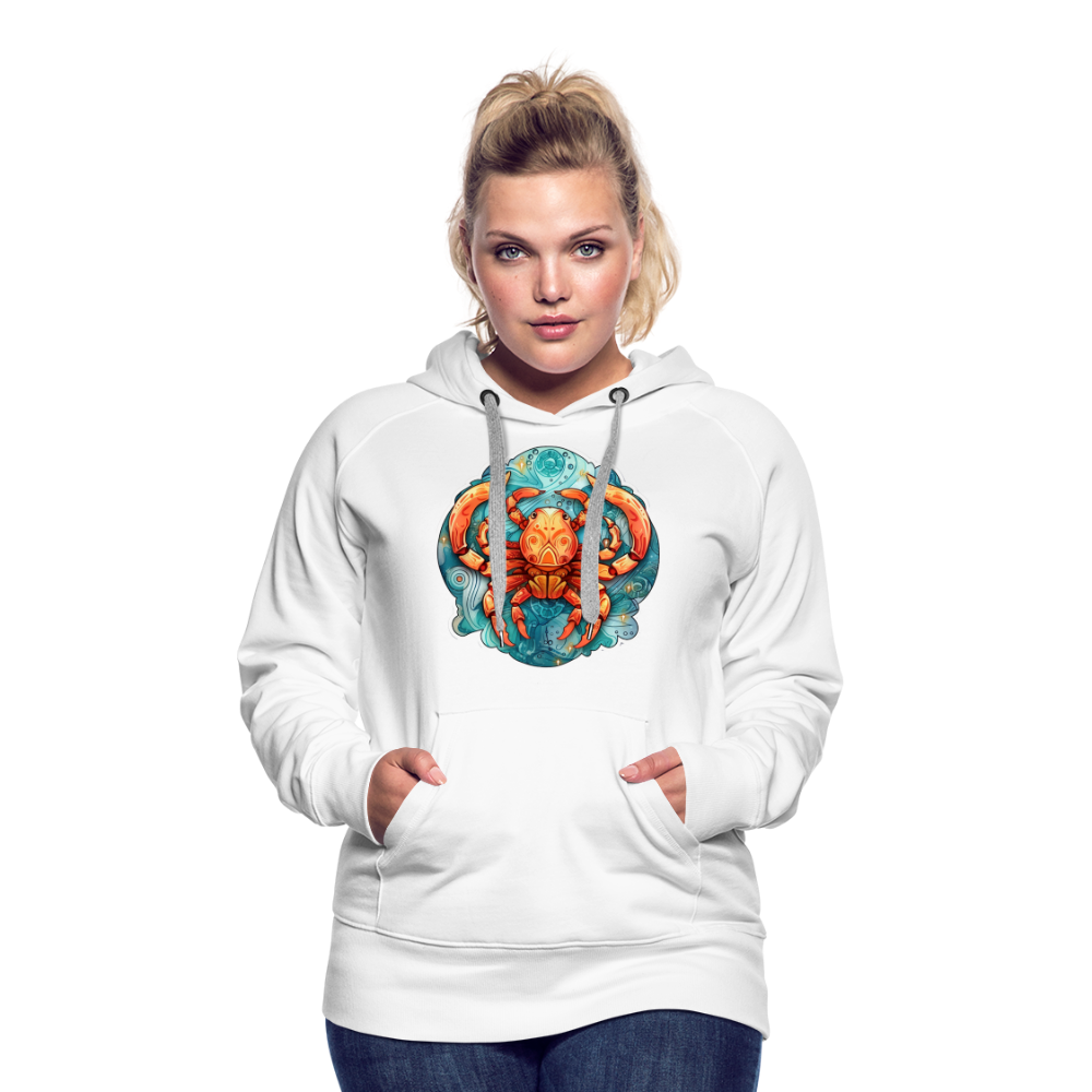 Women’s Symbol Cancer Premium Hoodie - white