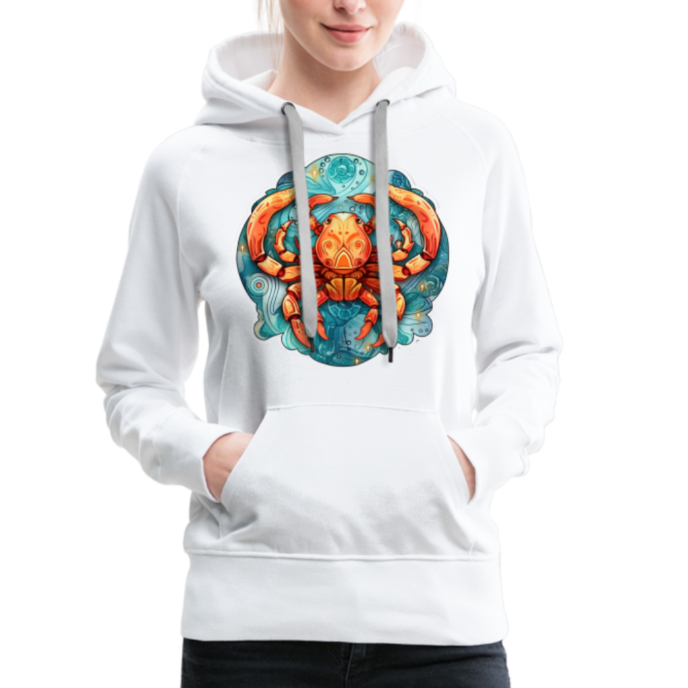 Women’s Symbol Cancer Premium Hoodie - white