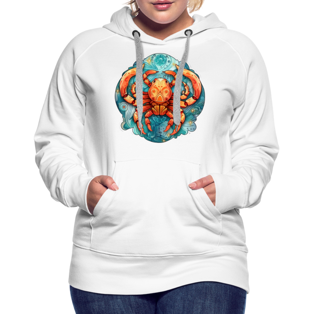 Women’s Symbol Cancer Premium Hoodie - white