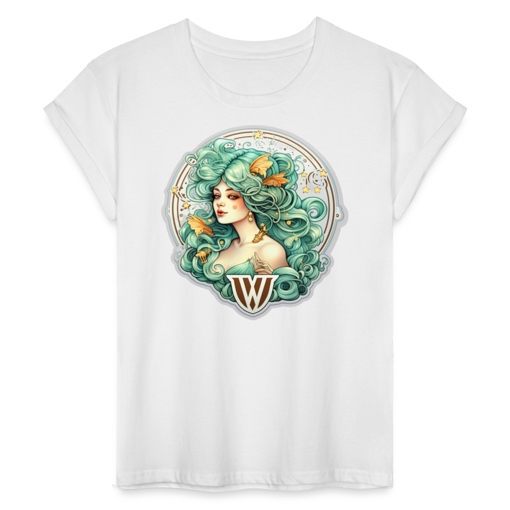 Women's Symbol Virgo Relaxed Fit T-Shirt - white