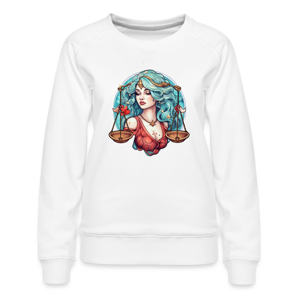 Women’s Symbol Libra Premium Sweatshirt - white