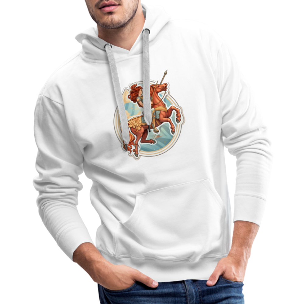 Men’s Symbol Sagittarius Premium Hoodie - white