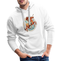 Thumbnail for Men’s Symbol Sagittarius Premium Hoodie - white