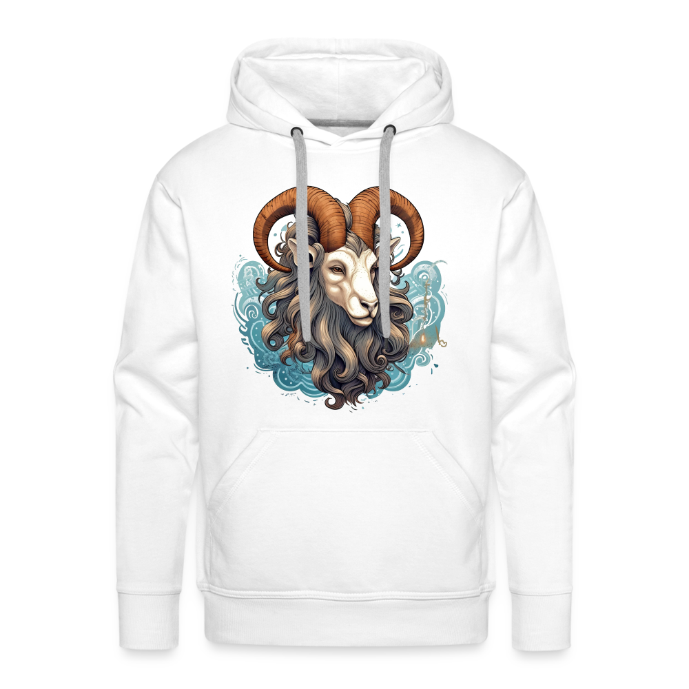 Men’s Symbol Capricorn Premium Hoodie - white