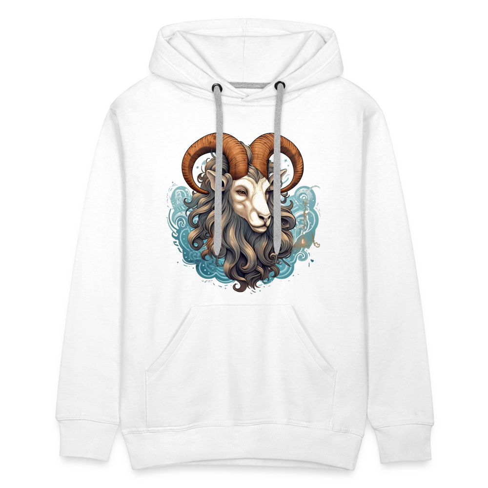 Men’s Symbol Capricorn Premium Hoodie - white