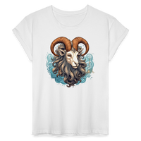 Thumbnail for Women's Symbol Capricorn Relaxed Fit T-Shirt - white