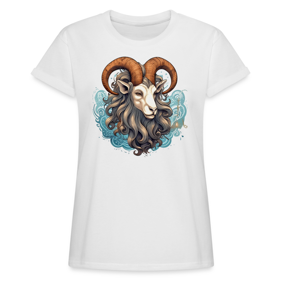 Women's Symbol Capricorn Relaxed Fit T-Shirt - white