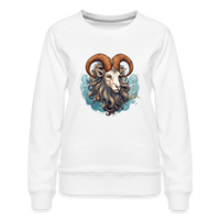 Thumbnail for Women’s Symbol Capricorn Premium Sweatshirt - white