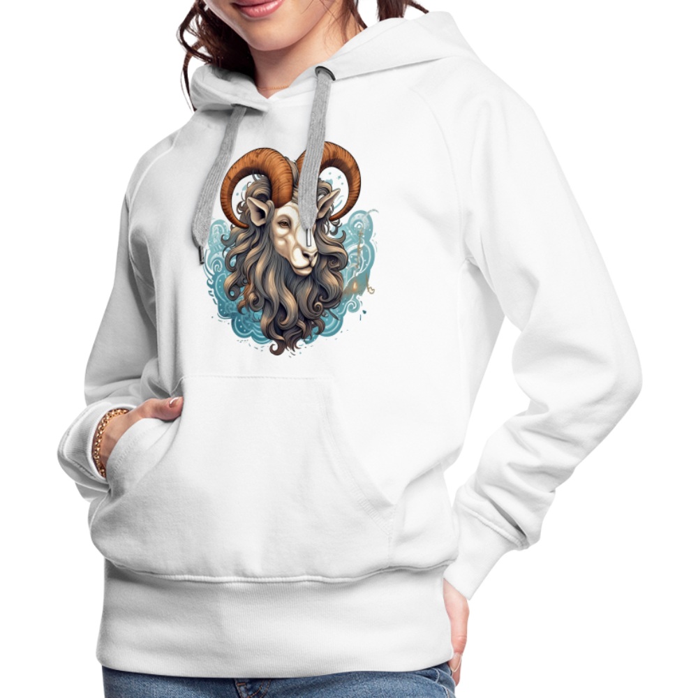 Women’s Symbol Capricorn Premium Hoodie - white