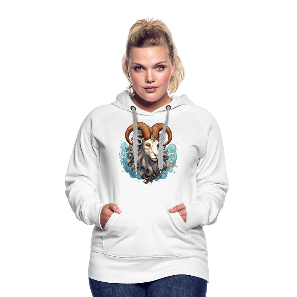 Women’s Symbol Capricorn Premium Hoodie - white