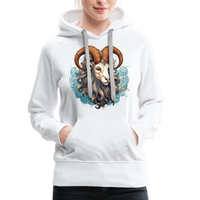 Thumbnail for Women’s Symbol Capricorn Premium Hoodie - white