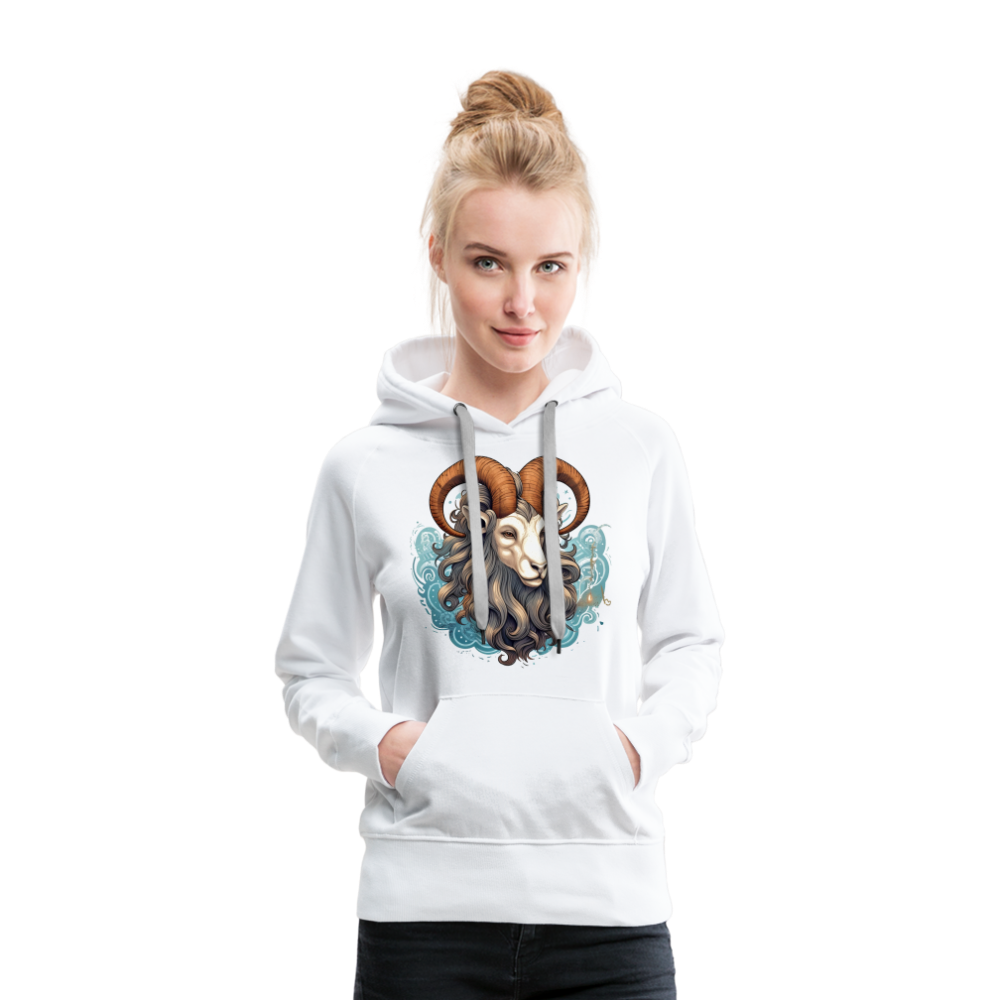 Women’s Symbol Capricorn Premium Hoodie - white