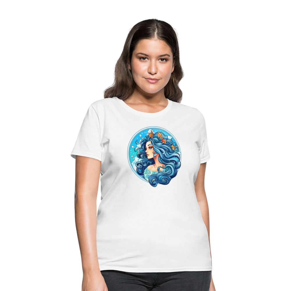 Women's Symbol Aquarius T-Shirt - white